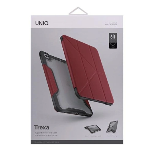 Etui UNIQ Trexa Apple iPad 10.2 2021/2020/2019 (7., 8. i 9 generacji) Antimicrobial czerwony/red