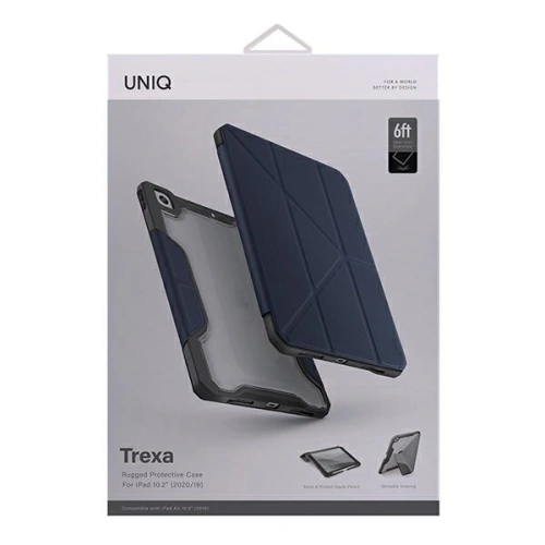 Etui UNIQ Trexa Apple iPad 10.2 2019/2020/2021 (7., 8. i 9 generacji) Antimicrobial niebieski/blue