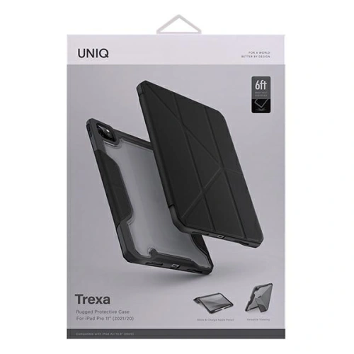 Etui UNIQ Trexa Apple iPad Pro 11 2020/2021 (2. i 3. generacji) Antimicrobial czarny/black