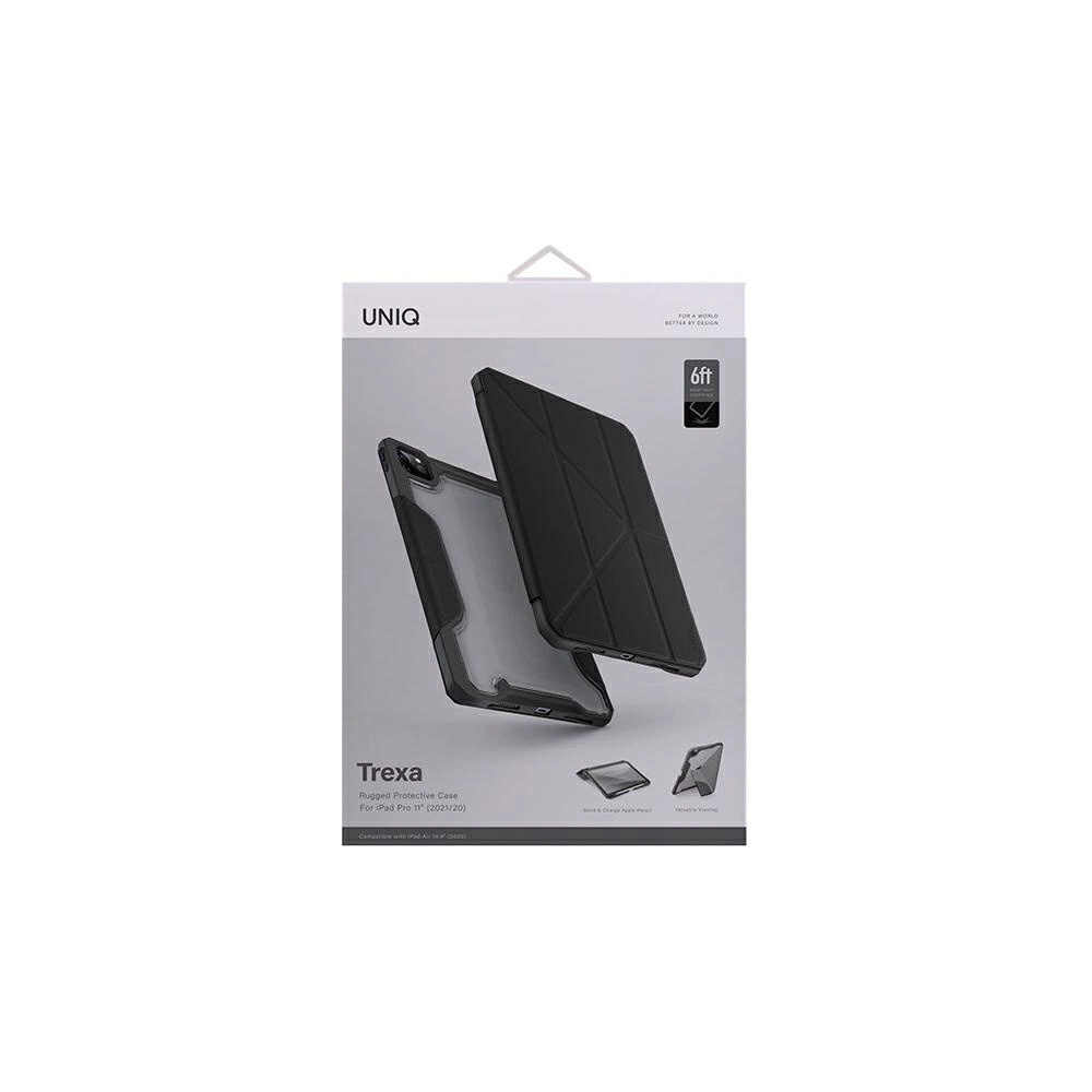 Hurtownia GSM - Etui UNIQ Trexa Apple iPad Pro 11 2020/2021 (2. a 3. generace) Antimikrobiální černé/black - UNIQ453BLK - {ean13} - Hurt