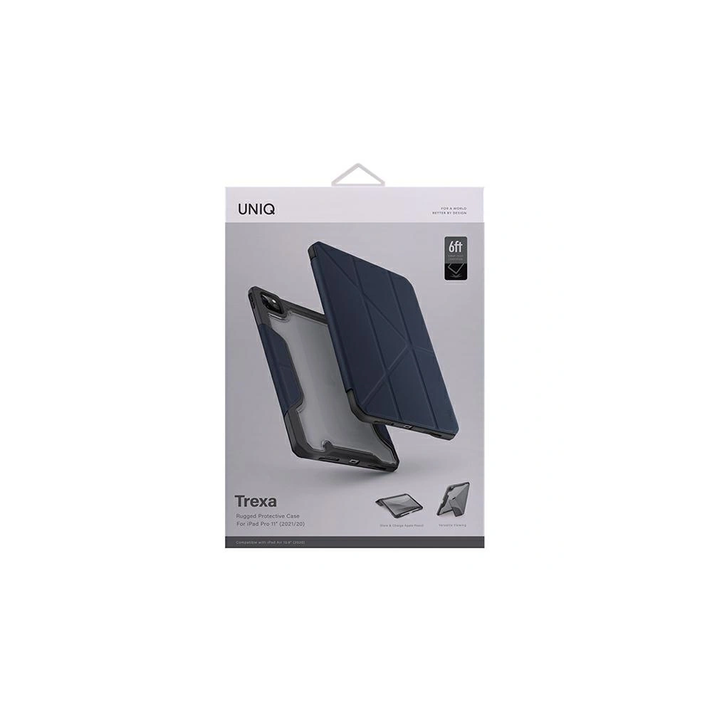 Hurtownia GSM - Etui UNIQ Trexa Apple iPad Pro 11 2020/2021 (2. a 3. generace) Antimikrobiální modrý/blue - UNIQ455BLU - {ean13} - Hurt