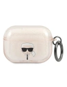 Etui Karl Lagerfeld KLAPUKHGD Apple AirPods Pro kryt zlatý/glitter Hlava Karla