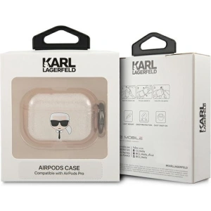 Etui Karl Lagerfeld KLAPUKHGD Apple AirPods Pro cover złoty/gold Glitter Karl`s Head