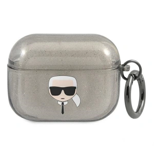 Hurtownia GSM - Etui Karl Lagerfeld KLAPUKHGK Apple AirPods Pro cover czarny/black Glitter Karl`s Head - KLD654BLK - {ean13} - Hurt