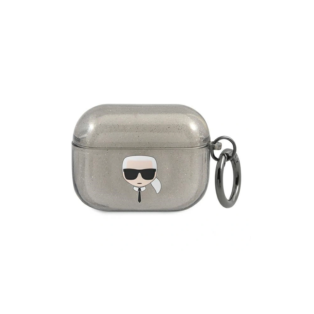 Hurtownia GSM - Case Karl Lagerfeld KLAPUKHGK Apple AirPods Pro Hülle schwarz/black Glitter Karl`s Head - KLD654BLK - {ean13} - Hurt
