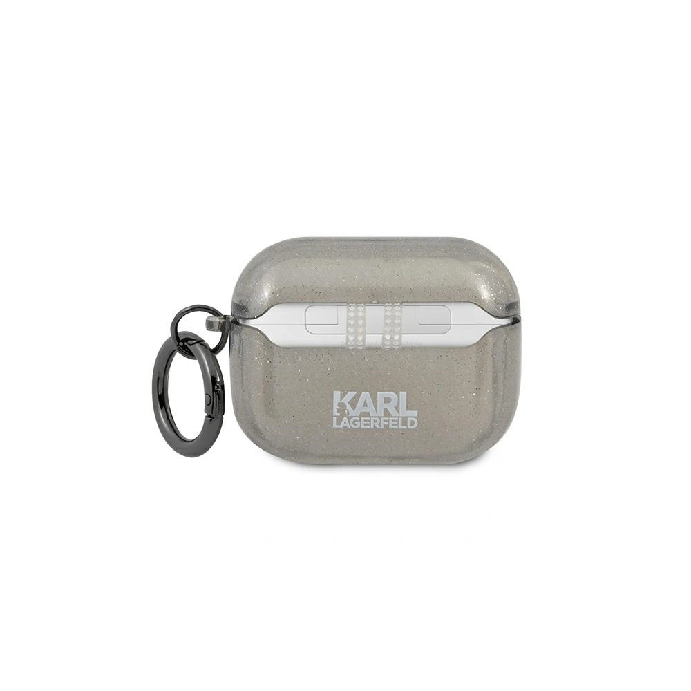 Hurtownia GSM - Case Karl Lagerfeld KLAPUKHGK Apple AirPods Pro Hülle schwarz/black Glitter Karl`s Head - KLD654BLK - {ean13} - Hurt