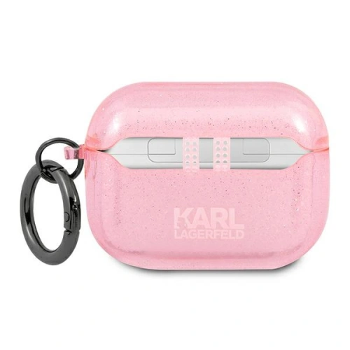 Etui Karl Lagerfeld KLAPUKHGP Apple AirPods Pro cover różowy/pink Glitter Karl`s Head