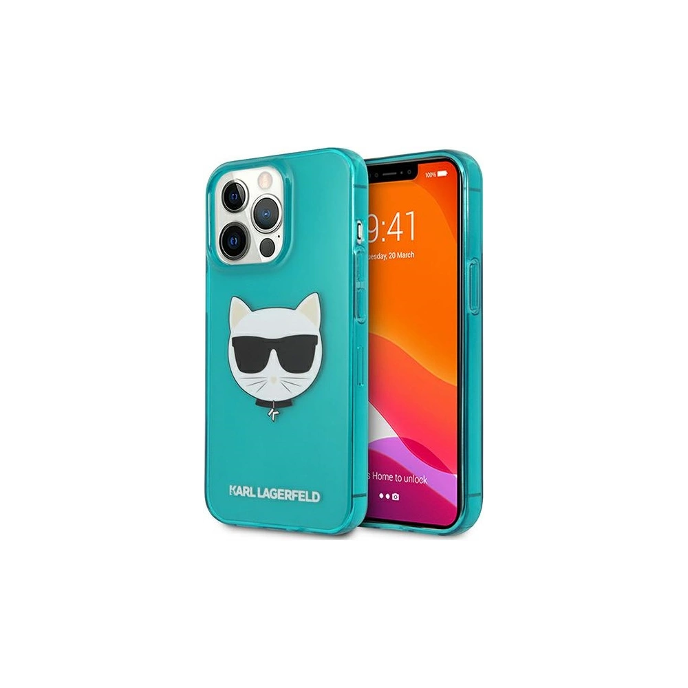 Hurtownia GSM - Etui Karl Lagerfeld KLHCP13LCHTRB Apple iPhone 13 Pro niebieski/blue hardcase Glitter Choupette Fluo - KLD657BLU - {ean13} - Hurt