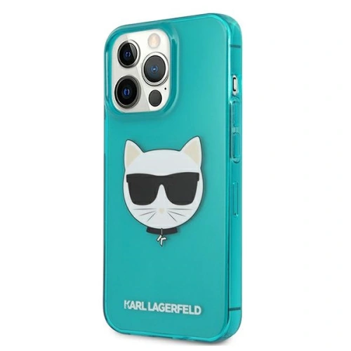 Etui Karl Lagerfeld KLHCP13LCHTRB Apple iPhone 13 Pro niebieski/blue hardcase Glitter Choupette Fluo