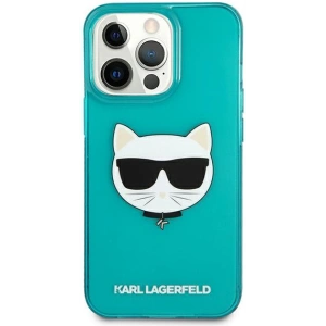 Etui Karl Lagerfeld KLHCP13LCHTRB Apple iPhone 13 Pro niebieski/blue hardcase Glitter Choupette Fluo