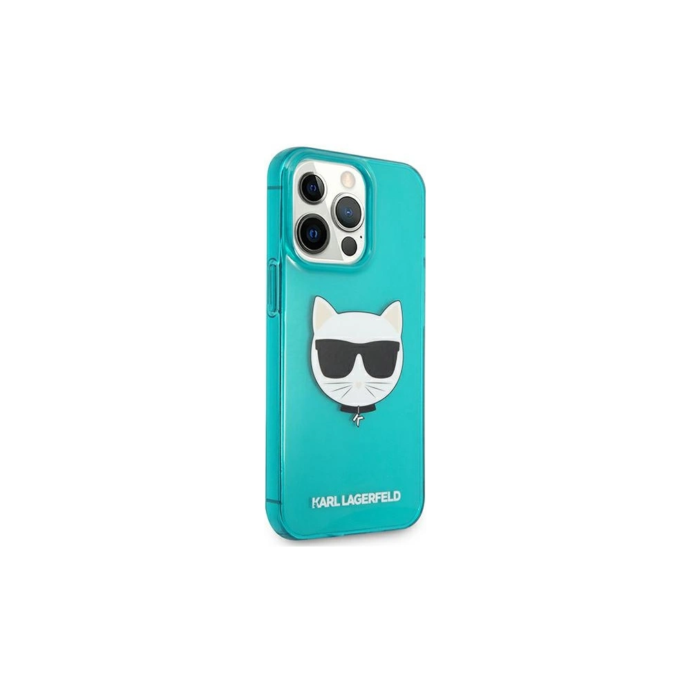 Hurtownia GSM - Etui Karl Lagerfeld KLHCP13LCHTRB Apple iPhone 13 Pro niebieski/blue hardcase Glitter Choupette Fluo - KLD657BLU - {ean13} - Hurt