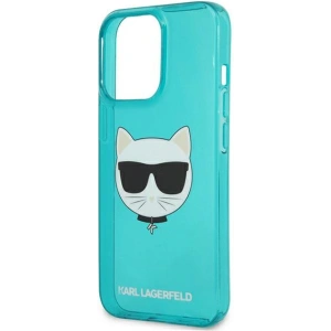 Etui Karl Lagerfeld KLHCP13LCHTRB Apple iPhone 13 Pro niebieski/blue hardcase Glitter Choupette Fluo