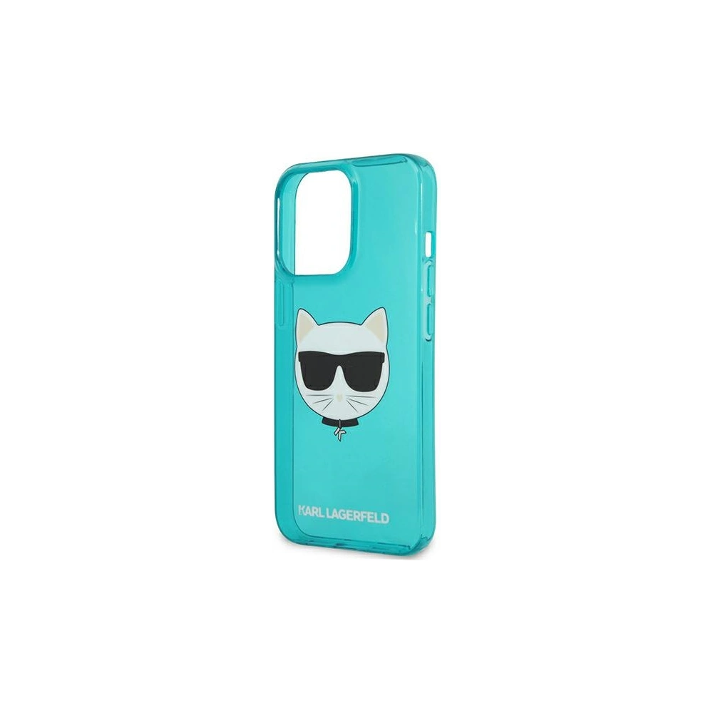 Wholesale Karl Lagerfeld KLHCP13LCHTRB Apple iPhone 13 Pro blue hardcase Glitter Choupette Fluo - KLD657BLU - {ean13} - Hurt