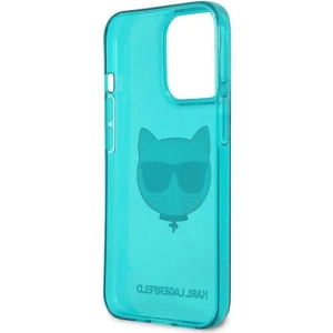 Etui Karl Lagerfeld KLHCP13LCHTRB Apple iPhone 13 Pro niebieski/blue hardcase Glitter Choupette Fluo
