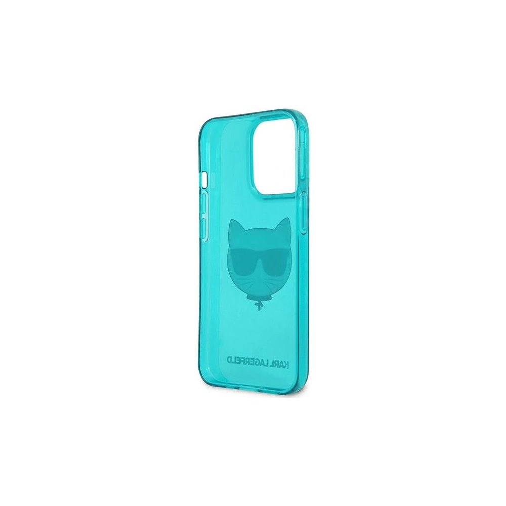 Wholesale Karl Lagerfeld KLHCP13LCHTRB Apple iPhone 13 Pro blue hardcase Glitter Choupette Fluo - KLD657BLU - {ean13} - Hurt