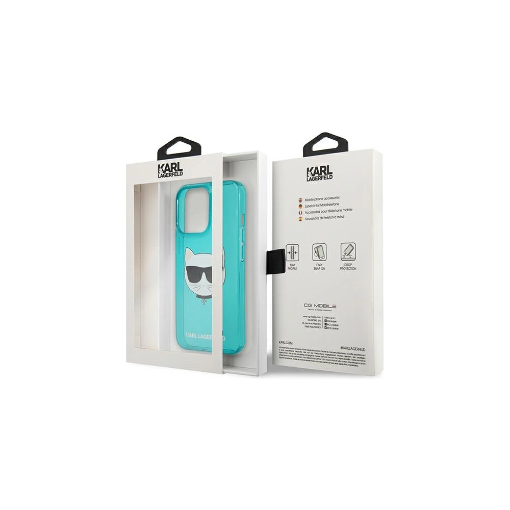 Hurtownia GSM - Etui Karl Lagerfeld KLHCP13LCHTRB Apple iPhone 13 Pro niebieski/blue hardcase Glitter Choupette Fluo - KLD657BLU - {ean13} - Hurt