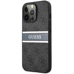 Etui Guess GUHCP13L4GDGR Apple iPhone 13 Pro szary/grey hardcase 4G Stripe