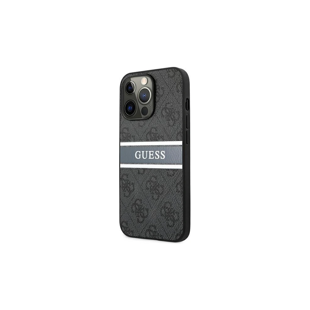 Wholesale Guess GUHCP13L4GDGR Apple iPhone 13 Pro grey hardcase 4G Stripe - GUE1296GRY - {ean13} - Hurt