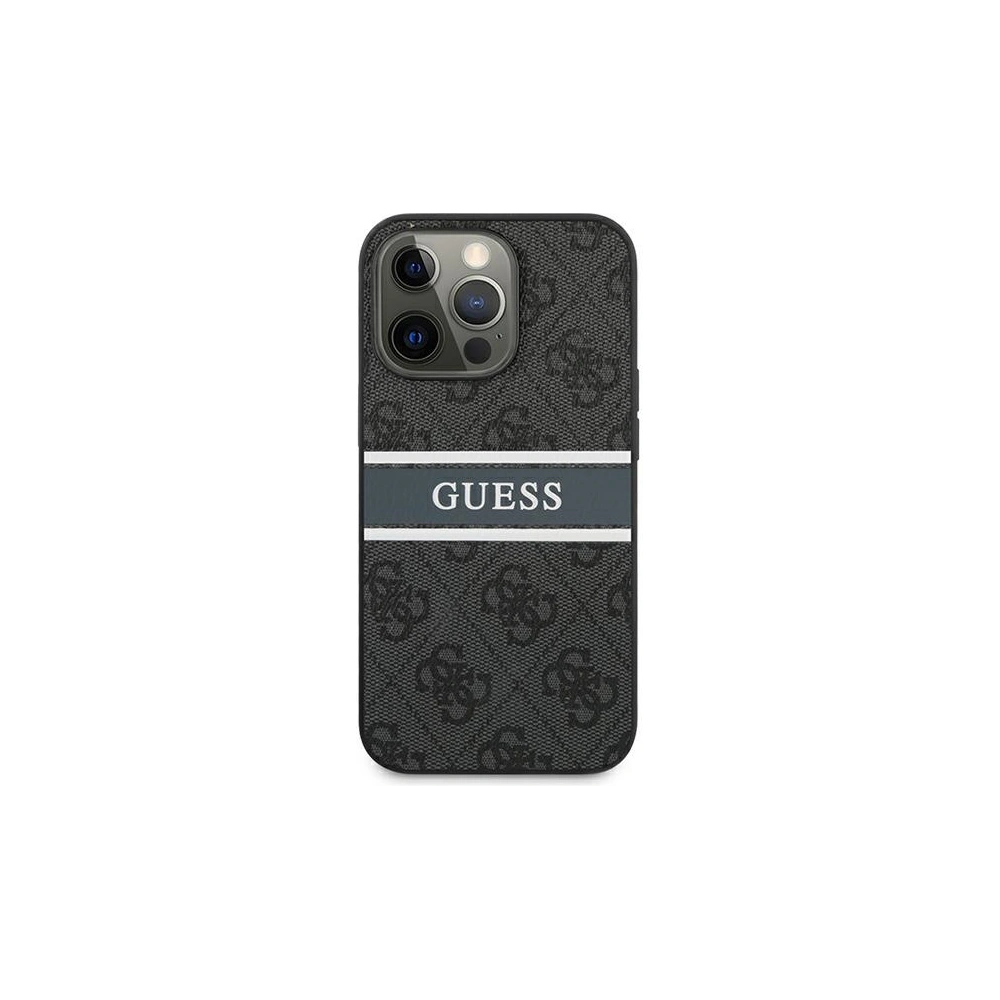 Wholesale Guess GUHCP13L4GDGR Apple iPhone 13 Pro grey hardcase 4G Stripe - GUE1296GRY - {ean13} - Hurt