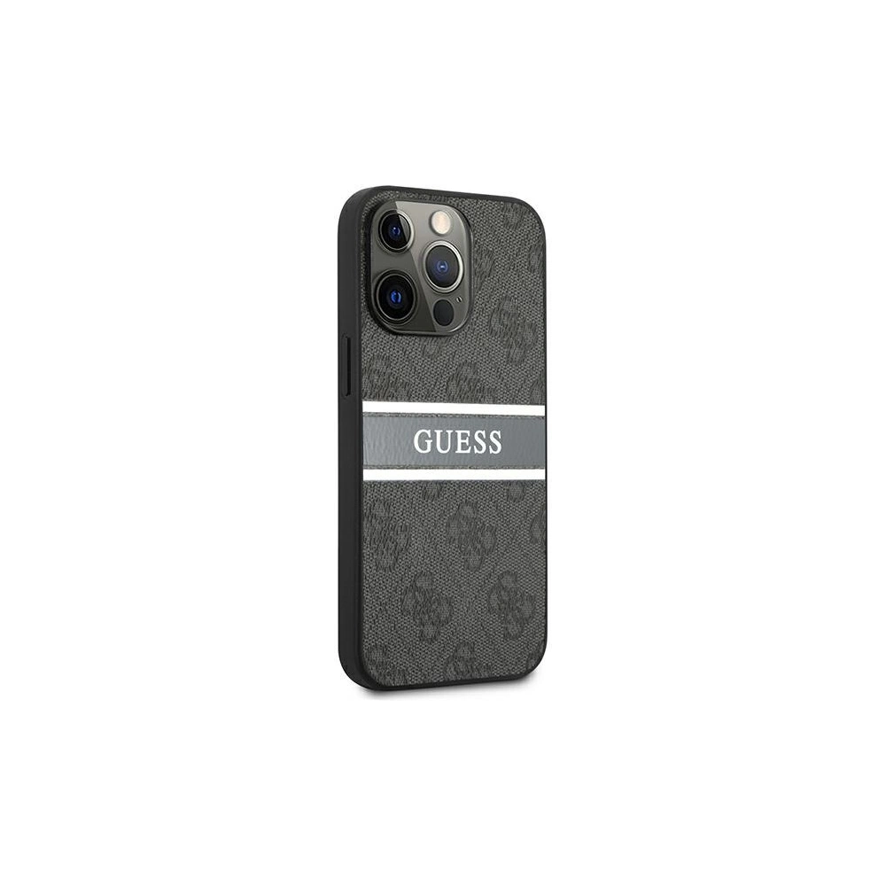 Wholesale Guess GUHCP13L4GDGR Apple iPhone 13 Pro grey hardcase 4G Stripe - GUE1296GRY - {ean13} - Hurt