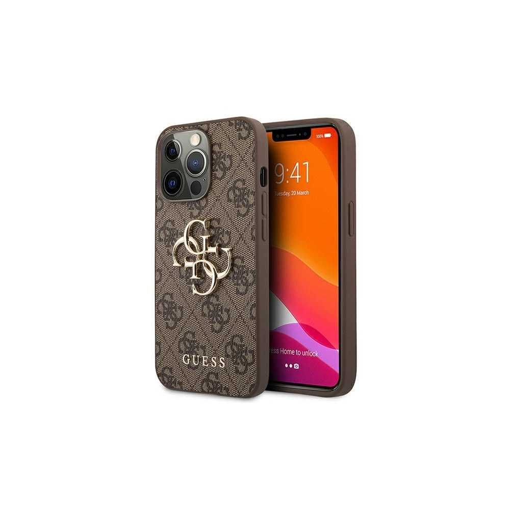 Hurtownia GSM - Etui Guess GUHCP13L4GMGBR Apple iPhone 13 Pro brązowy/brown hardcase 4G Big Metal Logo - GUE1297BR - {ean13} - Hurt
