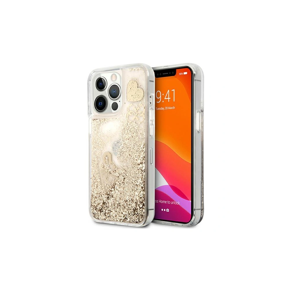Hurtownia GSM - Etui Guess GUHCP13LGLHFLGO Apple iPhone 13 Pro gold/złoty hardcase Glitter Charms - GUE1298GLD - {ean13} - Hurt