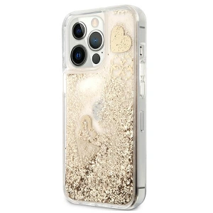 Etui Guess GUHCP13LGLHFLGO Apple iPhone 13 Pro gold/złoty hardcase Glitter Charms