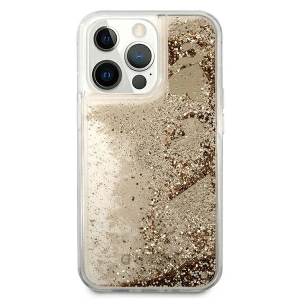 Etui Guess GUHCP13LGLHFLGO Apple iPhone 13 Pro gold/złoty hardcase Glitter Charms