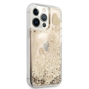 Etui Guess GUHCP13LGLHFLGO Apple iPhone 13 Pro gold/złoty hardcase Glitter Charms