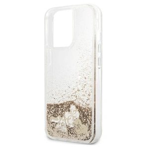 Etui Guess GUHCP13LGLHFLGO Apple iPhone 13 Pro gold/złoty hardcase Glitter Charms
