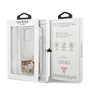 Etui Guess GUHCP13LGLHFLGO Apple iPhone 13 Pro gold/złoty hardcase Glitter Charms