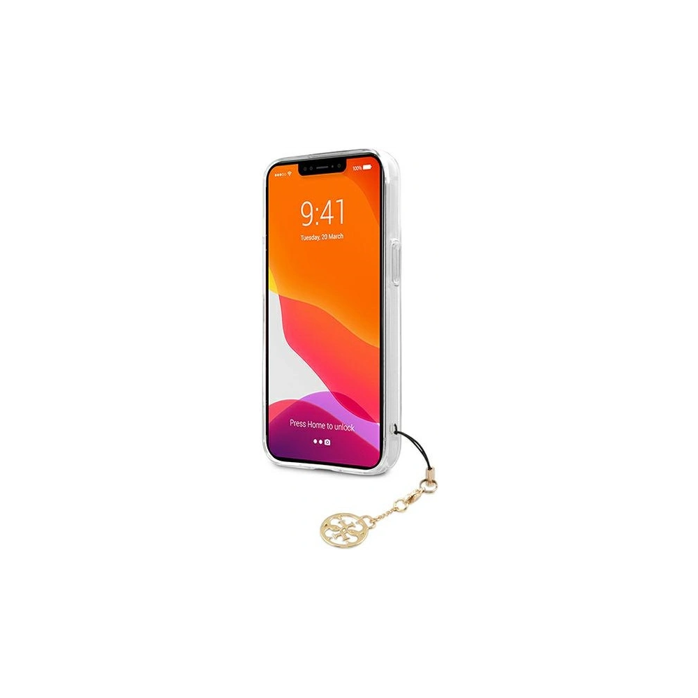 Hurtownia GSM - Etui Guess GUHCP13LKB4GBR Apple iPhone 13 Pro Transparentní tvrdý obal 4G Hnědý popruh kouzlo - GUE1299CL - {ean13} - Hurt