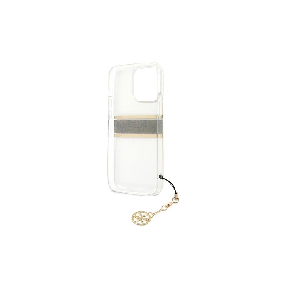 Hurtownia GSM - Etui Guess GUHCP13LKB4GBR Apple iPhone 13 Pro Transparent hardcase 4G Brown Strap Charm - GUE1299CL - {ean13} - Hurt