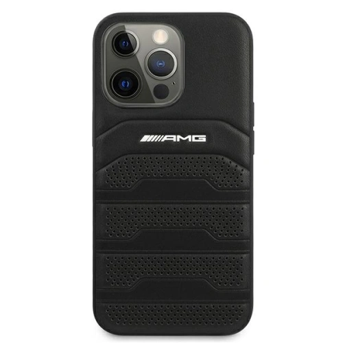 Etui Mercedes AMG AMHCP13LGSEBK Apple iPhone 13 Pro czarny/black hardcase Leather Debossed Lines