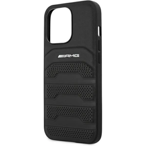 Hurtownia GSM - Etui Mercedes AMG AMHCP13LGSEBK Apple iPhone 13 Pro czarny/black hardcase Leather Debossed Lines - MRS027BLK - {ean13} - Hurt