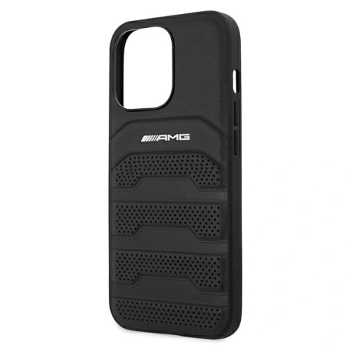 Etui Mercedes AMG AMHCP13LGSEBK Apple iPhone 13 Pro czarny/black hardcase Leather Debossed Lines