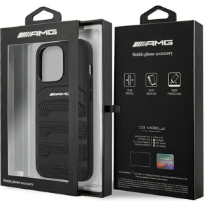 Hurtownia GSM - Etui Mercedes AMG AMHCP13LGSEBK Apple iPhone 13 Pro czarny/black hardcase Leather Debossed Lines - MRS027BLK - {ean13} - Hurt
