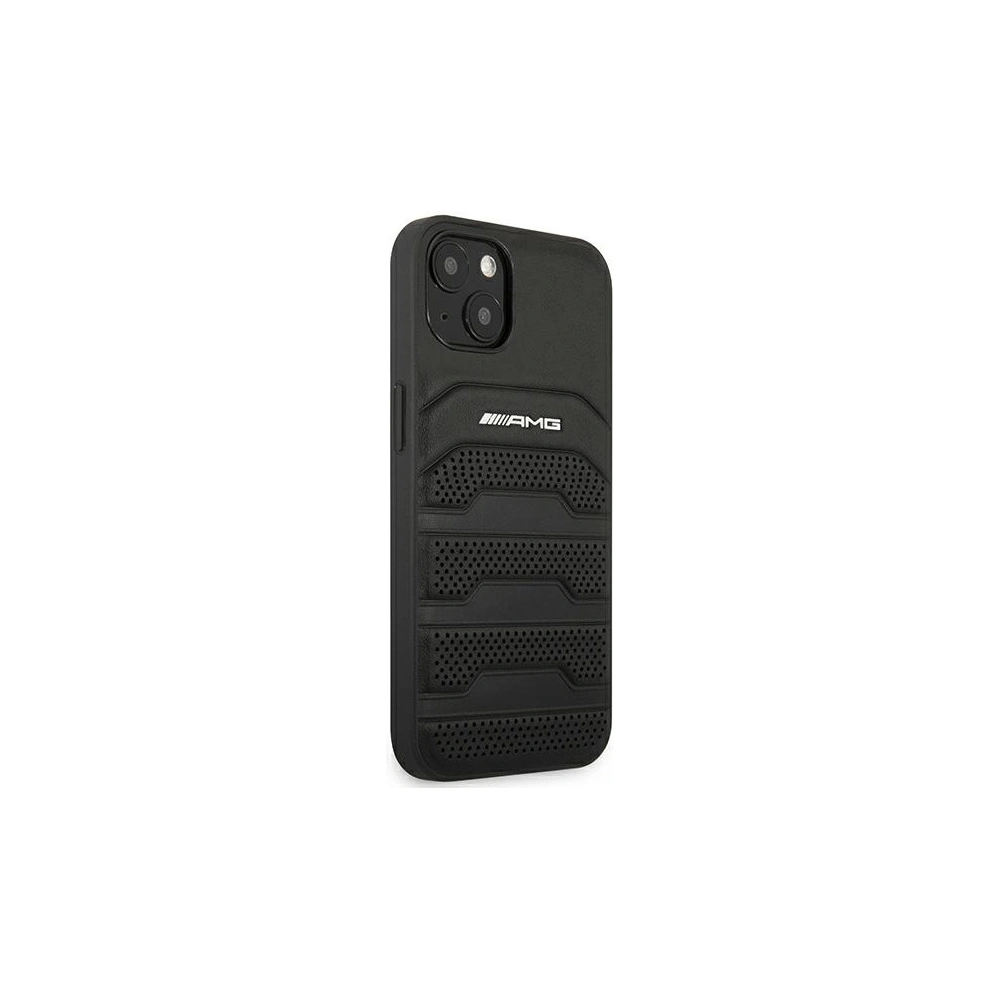 Hurtownia GSM - Etui Mercedes AMG AMHCP13SGSEBK Apple iPhone 13 mini černé/black hardcase kožené s raženými liniemi - MRS029BLK - {ean13} - Hurt