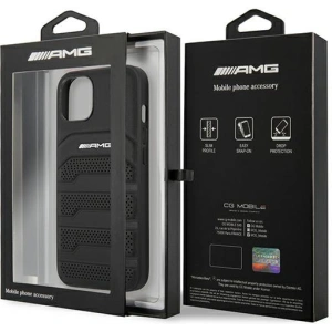 Hurtownia GSM - Etui Mercedes AMG AMHCP13SGSEBK Apple iPhone 13 mini czarny/black hardcase Leather Debossed Lines - MRS029BLK - {ean13} - Hurt