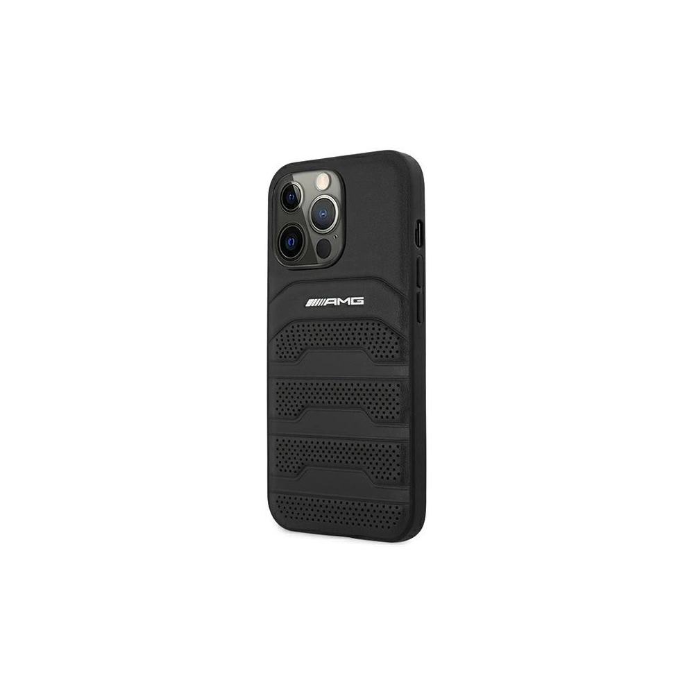 Hurtownia GSM - Etui Mercedes AMG AMHCP13XGSEBK Apple iPhone 13 Pro Max černé/black hardcase kožené s debosovanými liniemi - MRS030BLK - {ean13} - Hurt