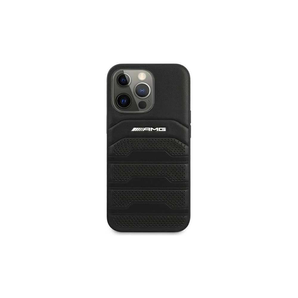 Hurtownia GSM - Etui Mercedes AMG AMHCP13XGSEBK Apple iPhone 13 Pro Max černé/black hardcase kožené s debosovanými liniemi - MRS030BLK - {ean13} - Hurt