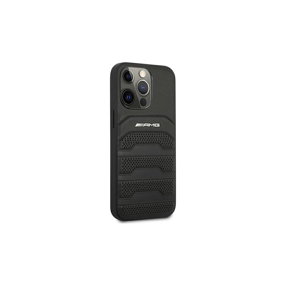 Hurtownia GSM - Etui Mercedes AMG AMHCP13XGSEBK Apple iPhone 13 Pro Max černé/black hardcase kožené s debosovanými liniemi - MRS030BLK - {ean13} - Hurt