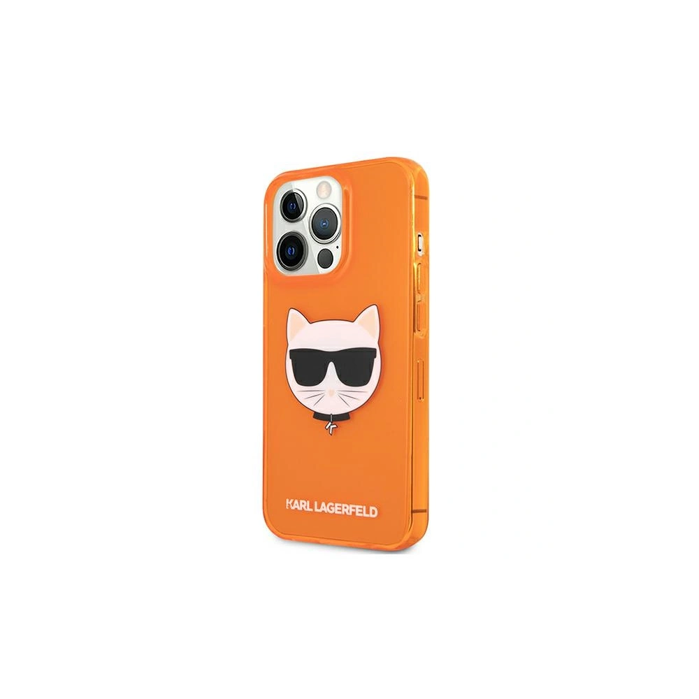 Hurtownia GSM - Etui Karl Lagerfeld KLHCP13LCHTRO Apple iPhone 13 Pro pomarańczowy/orange hardcase Glitter Choupette Fluo - KLD658ORG - {ean13} - Hurt