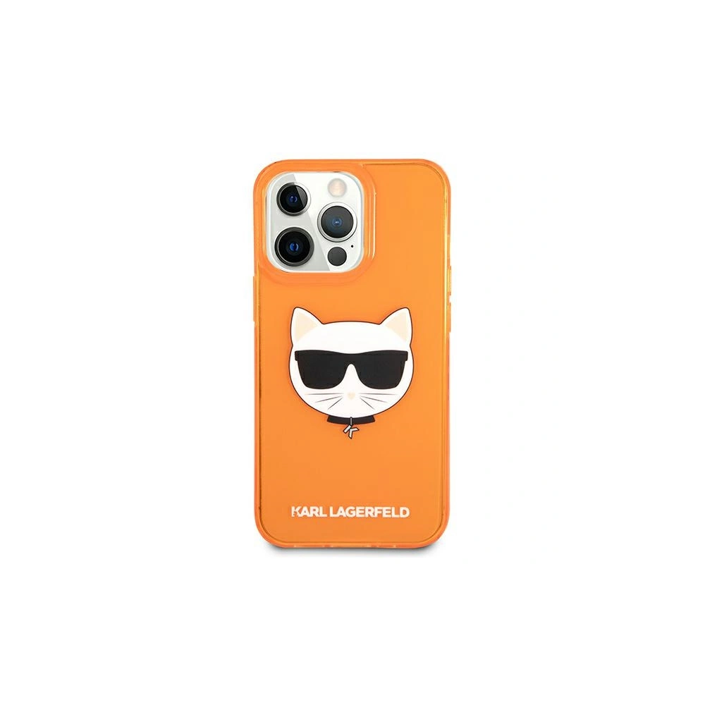 Hurtownia GSM - Etui Karl Lagerfeld KLHCP13LCHTRO Apple iPhone 13 Pro pomarańczowy/orange hardcase Glitter Choupette Fluo - KLD658ORG - {ean13} - Hurt