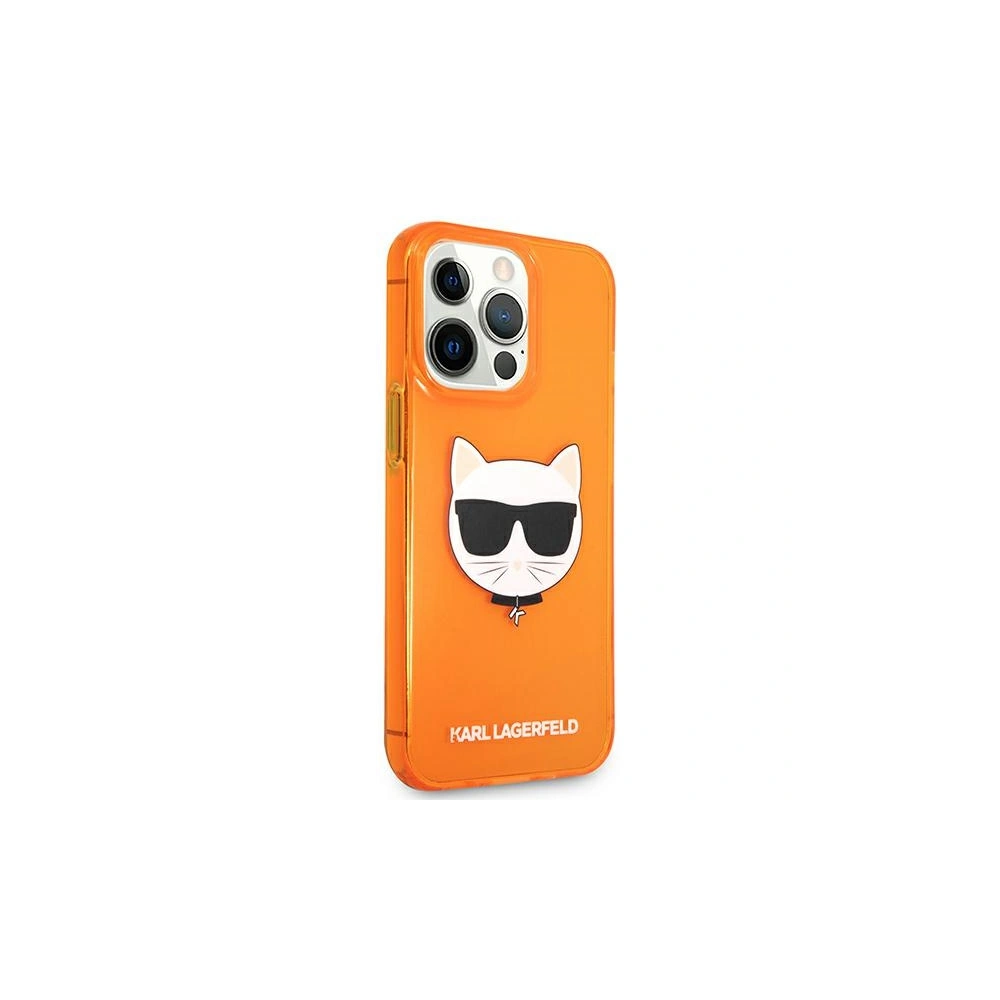 Hurtownia GSM - Etui Karl Lagerfeld KLHCP13LCHTRO Apple iPhone 13 Pro pomarańczowy/orange hardcase Glitter Choupette Fluo - KLD658ORG - {ean13} - Hurt