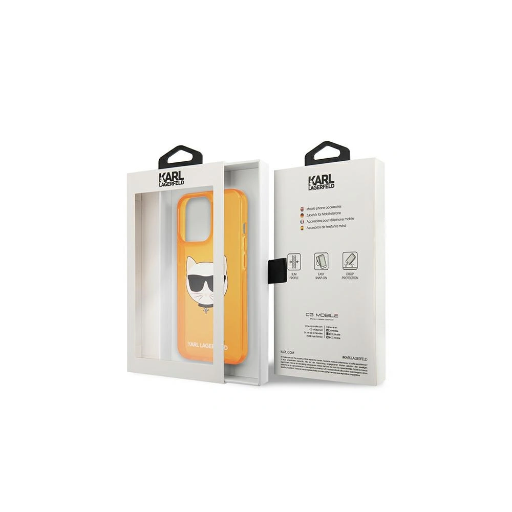 Hurtownia GSM - Etui Karl Lagerfeld KLHCP13LCHTRO Apple iPhone 13 Pro pomarańczowy/orange hardcase Glitter Choupette Fluo - KLD658ORG - {ean13} - Hurt