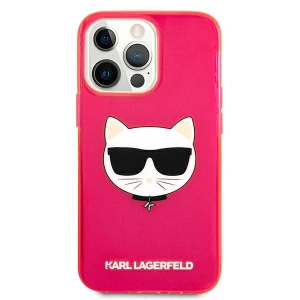 Etui Karl Lagerfeld KLHCP13LCHTRP Apple iPhone 13 Pro różowy/pink hardcase Glitter Choupette Fluo