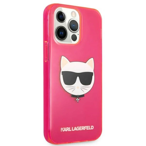 Etui Karl Lagerfeld KLHCP13LCHTRP Apple iPhone 13 Pro różowy/pink hardcase Glitter Choupette Fluo