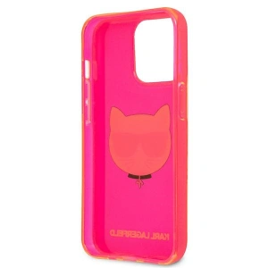 Etui Karl Lagerfeld KLHCP13LCHTRP Apple iPhone 13 Pro różowy/pink hardcase Glitter Choupette Fluo