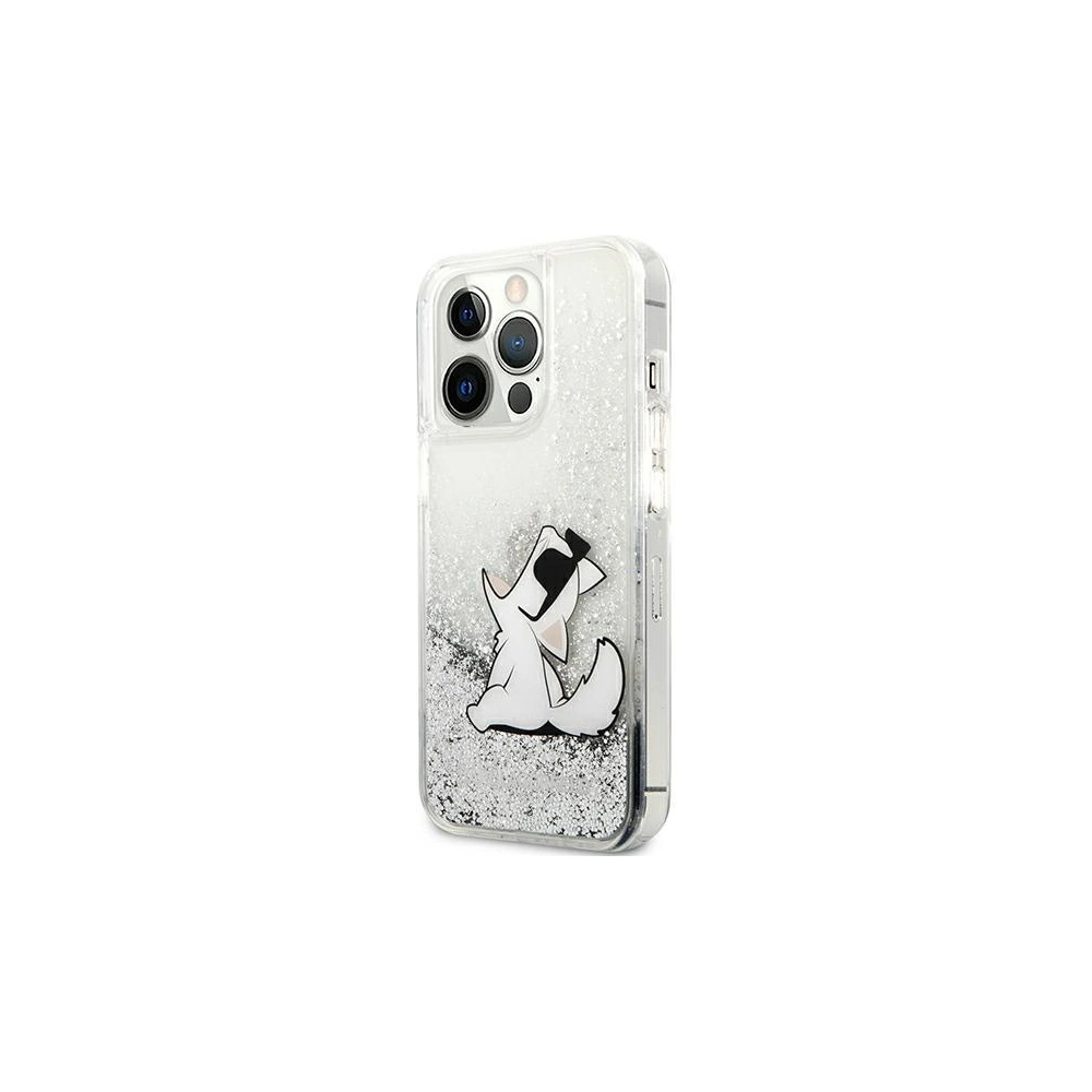 Hurtownia GSM - Etui Karl Lagerfeld KLHCP13LGCFS Apple iPhone 13 Pro srebrny/silver hardcase Liquid Glitter Choupette Fun - KLD660SLV - {ean13} - Hurt